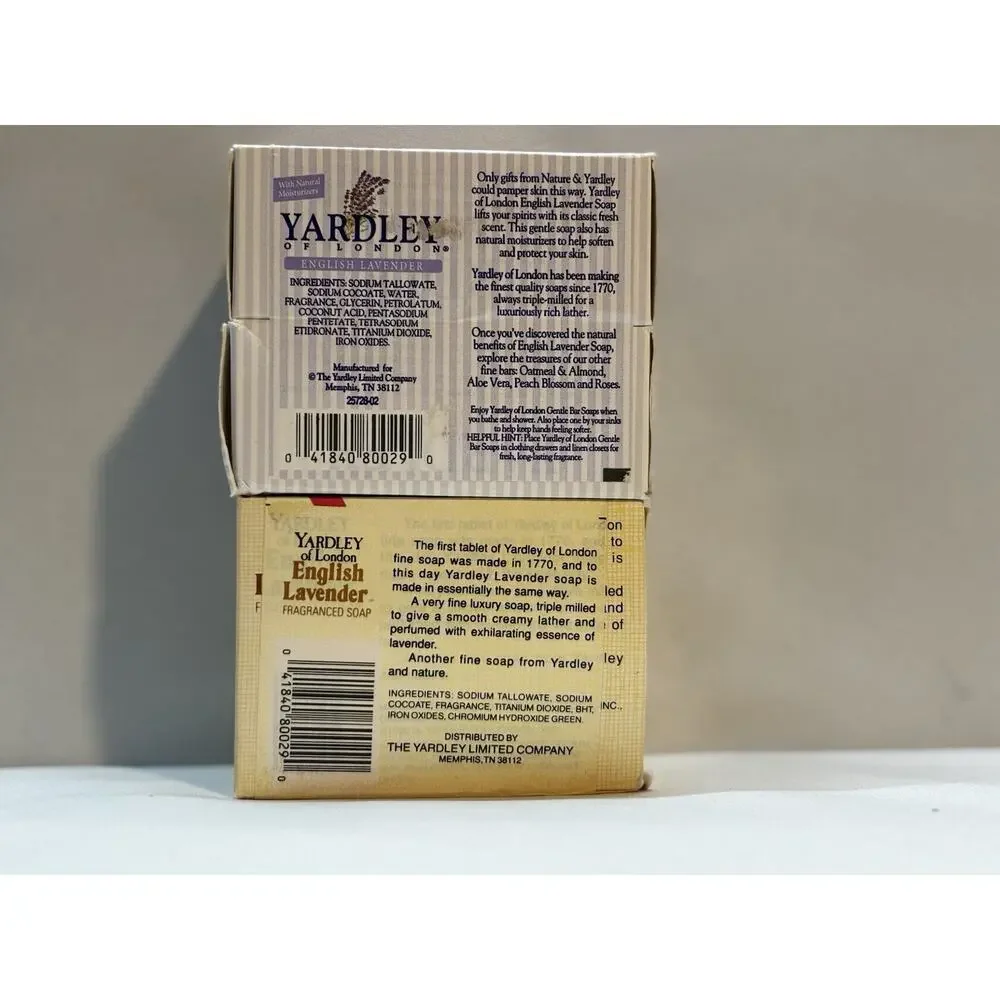 SET OF 4 Yardley London English Lavender Bar Soap 4.25 oz each